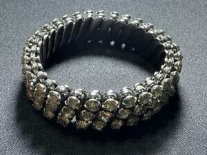 Vintage 1950's Multi Row Rhinestone Stretch Bracelet